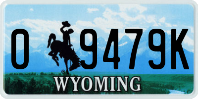 WY license plate 09479K