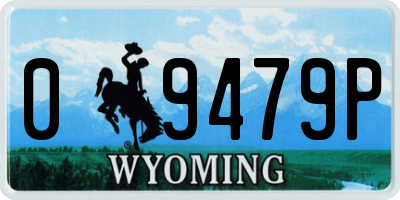 WY license plate 09479P