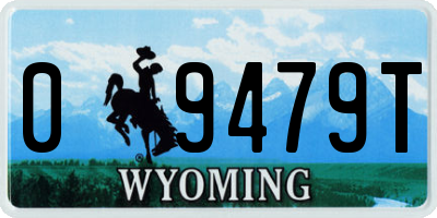 WY license plate 09479T