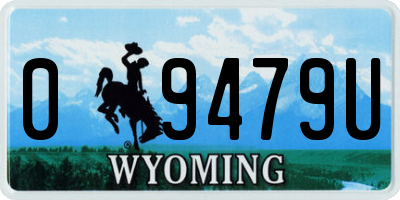 WY license plate 09479U
