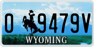 WY license plate 09479V