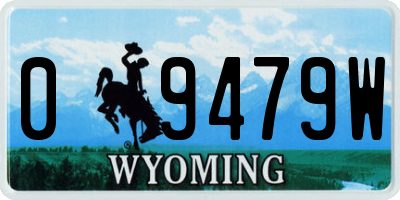 WY license plate 09479W