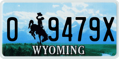 WY license plate 09479X