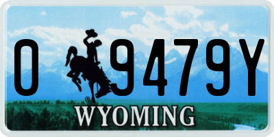 WY license plate 09479Y