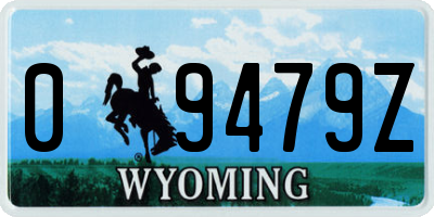 WY license plate 09479Z