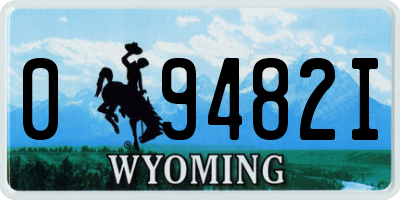 WY license plate 09482I