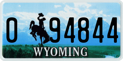 WY license plate 094844