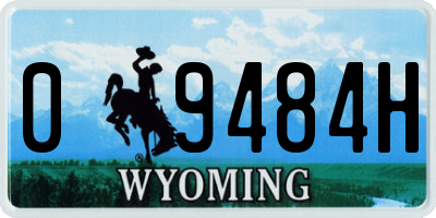 WY license plate 09484H