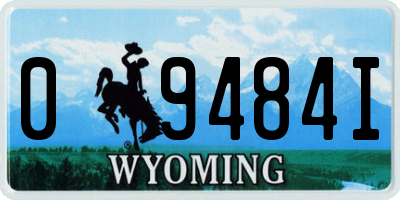 WY license plate 09484I