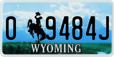 WY license plate 09484J