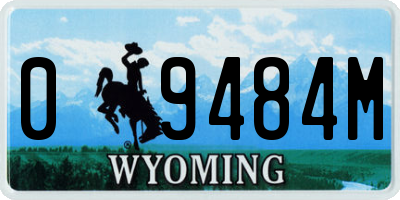 WY license plate 09484M