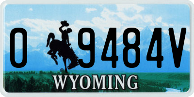 WY license plate 09484V