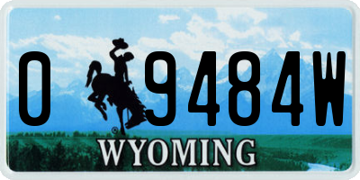 WY license plate 09484W