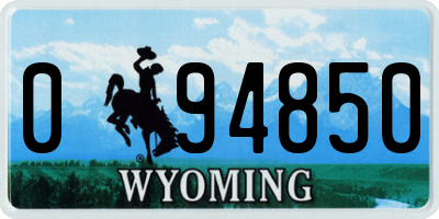 WY license plate 094850