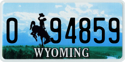 WY license plate 094859