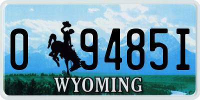WY license plate 09485I