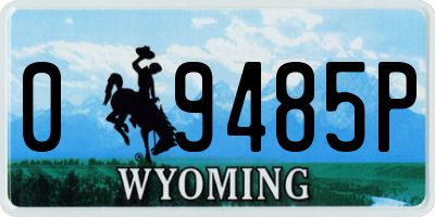 WY license plate 09485P