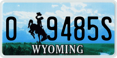 WY license plate 09485S