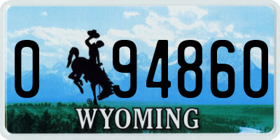 WY license plate 094860
