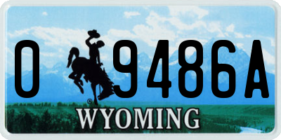 WY license plate 09486A