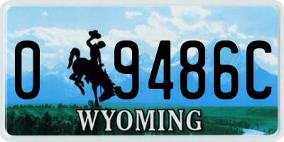 WY license plate 09486C