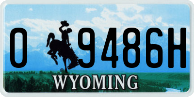 WY license plate 09486H