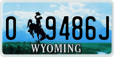 WY license plate 09486J