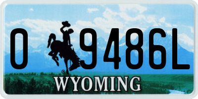 WY license plate 09486L