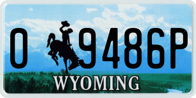 WY license plate 09486P