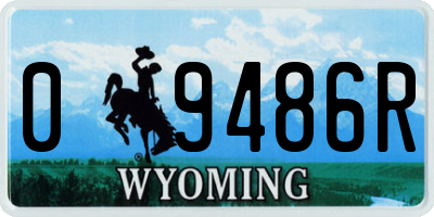 WY license plate 09486R