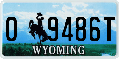 WY license plate 09486T