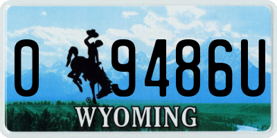 WY license plate 09486U