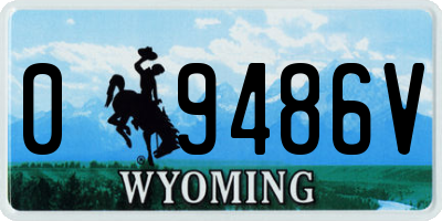 WY license plate 09486V
