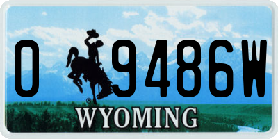 WY license plate 09486W