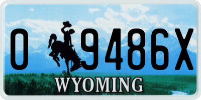 WY license plate 09486X