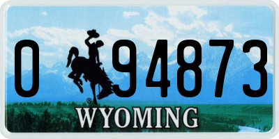 WY license plate 094873