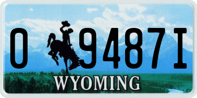 WY license plate 09487I