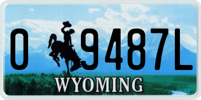 WY license plate 09487L