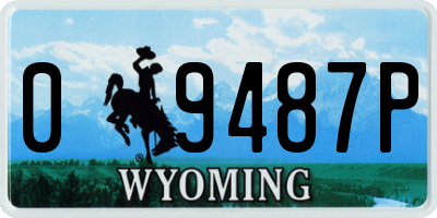 WY license plate 09487P