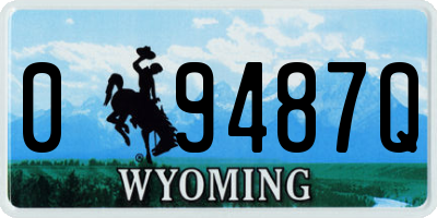 WY license plate 09487Q