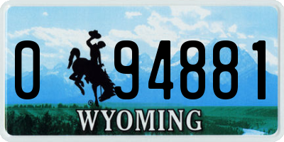 WY license plate 094881