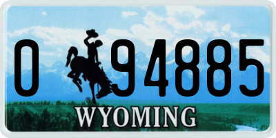 WY license plate 094885