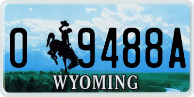 WY license plate 09488A