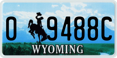 WY license plate 09488C