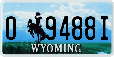 WY license plate 09488I