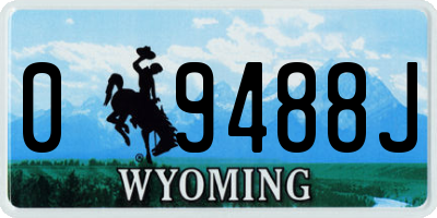 WY license plate 09488J