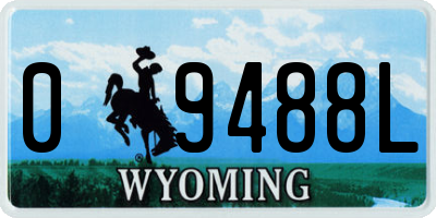 WY license plate 09488L