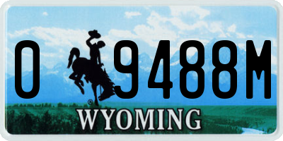 WY license plate 09488M
