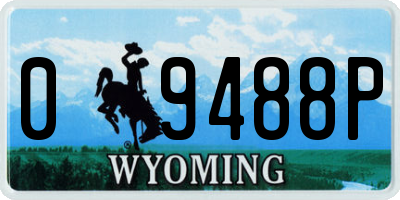 WY license plate 09488P