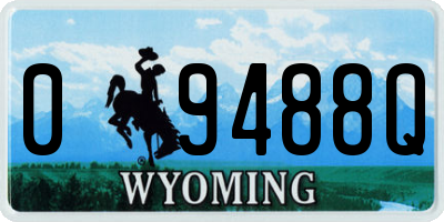 WY license plate 09488Q
